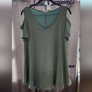 White Birch Cold Shoulder Blouse